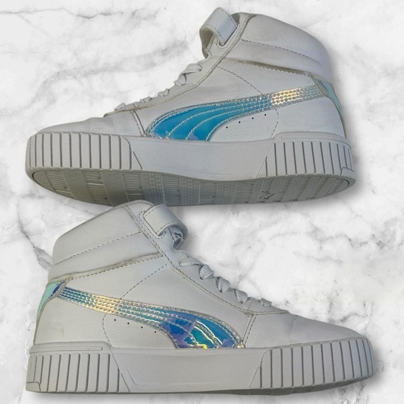 Girls Puma Carina 2.0 mid size 2.5 - Picture 5 of 7